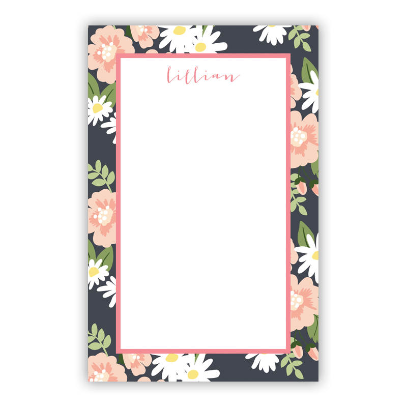 Personalized Lillian Floral Notepad (100 sheets)