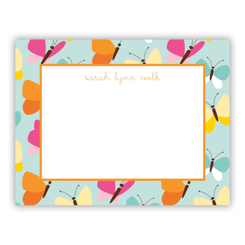 Flutter Teal Small Flat Stationery Note