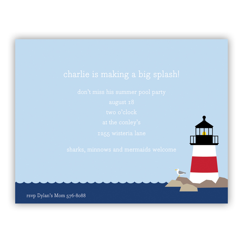 Lighthouse Small Flat Invitation or Announcement