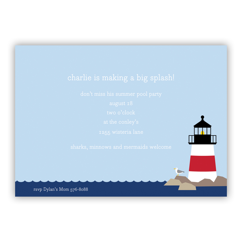 Lighthouse Invitaton or Announcement,  set of 25