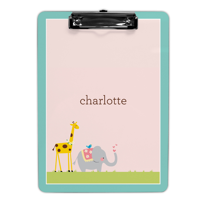 Animal Parade Clipboard, Personalized