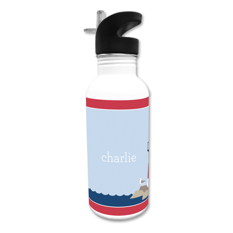 Lighthouse 20 oz Water Bottle, Personalized