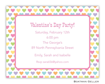 Candy Hearts Boatman Geller Valentine Invitation