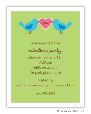Love Birds Valentines Day Invitation