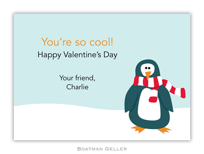 Penguin Valentine Boatman Geller Valentine Card