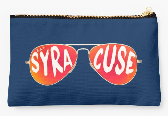 Syracuse University Oranges Zippered Pouch, Sunglasses Pattern