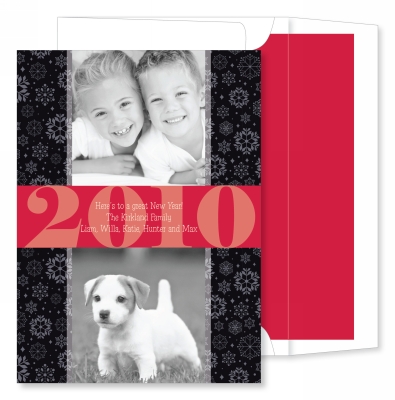 Snowflake Ebony Flat Photo Card by Noteworthy Collections