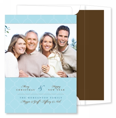 Holiday Spanish Tile Sky Flat Photo Card by Noteworthy Collections