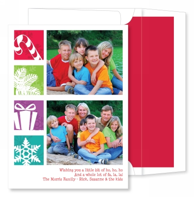 Holiday Symbols Flat Photo Card by Noteworthy Collections