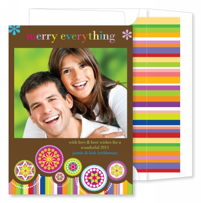 Merry Everything Chocolate Flat Photo Card by Noteworthy Collections