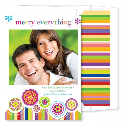 Merry Everything White Flat Photo Card by Noteworthy Collections