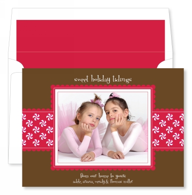 Sweet Holiday Tidings Flat Photo Card by Noteworthy Collections