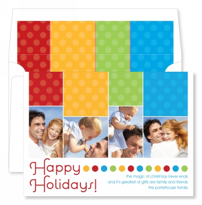 Cheerful Dots Flat Photo Card by Noteworthy Collections