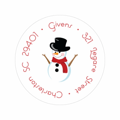 Tiny Iconic Snowman Label by Noteworthy Collections