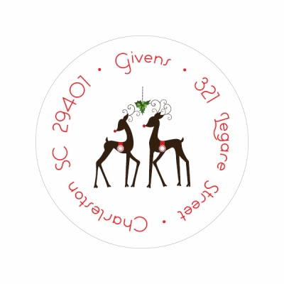 Tiny Iconic Reindeer Label by Noteworthy Collections