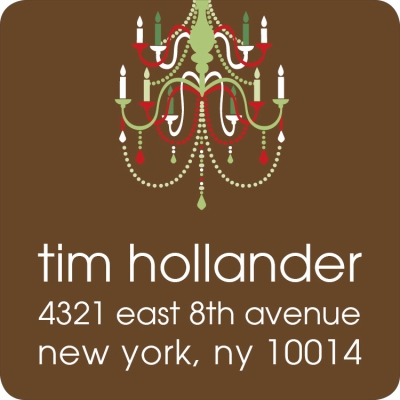 Holiday Chandelier Chocolate Label by Noteworthy Collections
