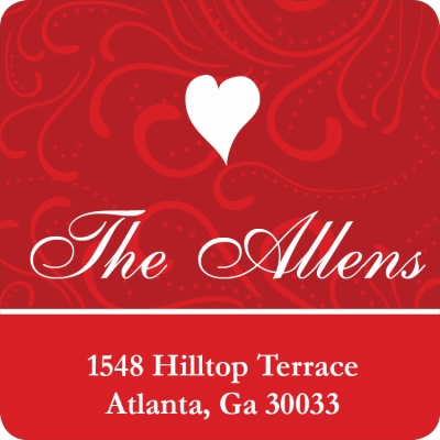 Valentine Swirls Label by Noteworthy Collections