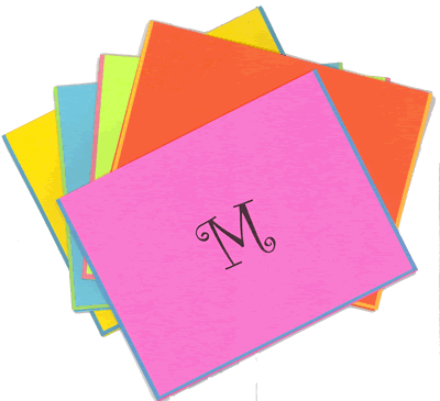Fold-Over Note Card with Initial