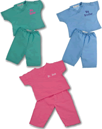 My First Doctor Scrubs Shirt and Pant Set for baby or toddler