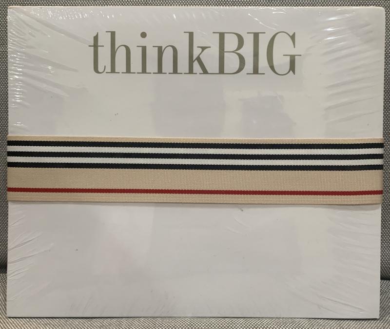 Think Big Notepad, and available lucite tray holder