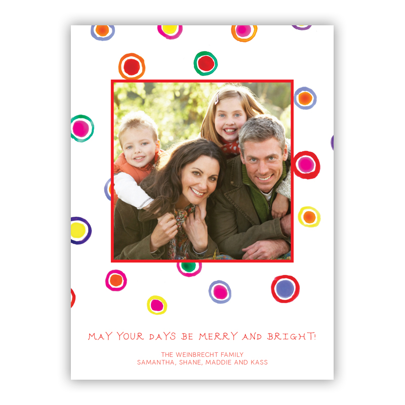 Dots Photo Holiday Greeting Card
