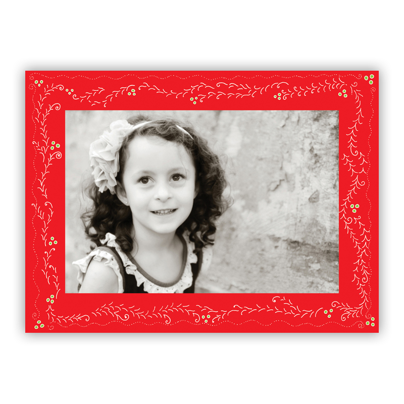 Willow Red Photo Holiday Greeting Card