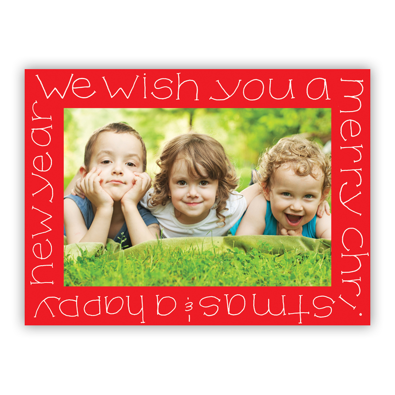 We Wish You a Merry Christmas Photo Holiday Greeting Card