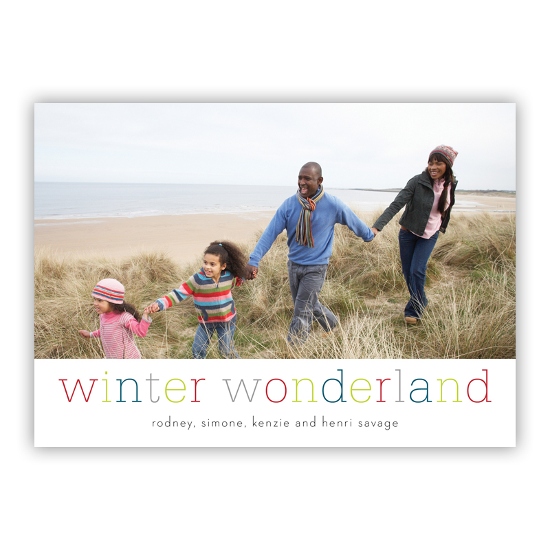 Winter Wonderland Colors Photo Holiday Greeting Card