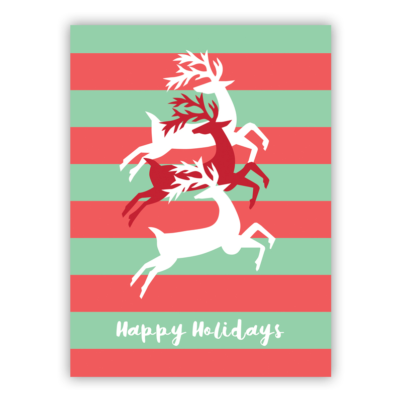 Three Jumpers Happy Holidays Holiday Greeting Card