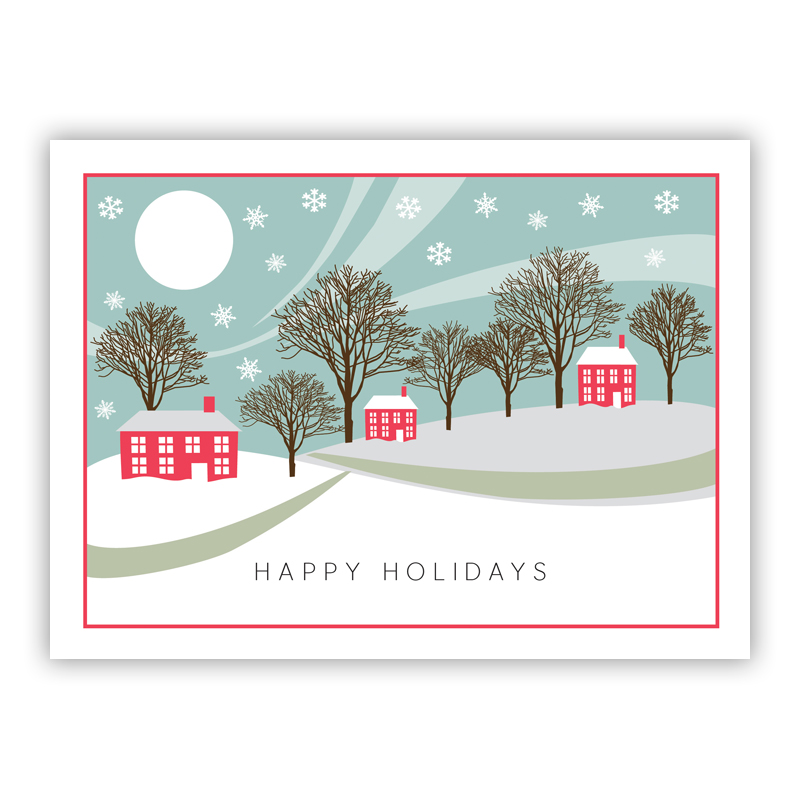 Three Houses Holiday Greeting Card