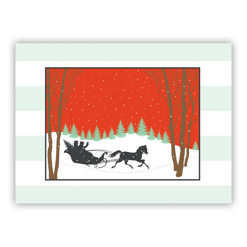 Joyride Red Holiday Greeting Card