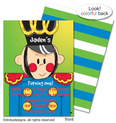 Sammy soldier invitations, announcements or holiday greeting cards, personalized  by Dinky Designs