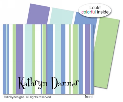 Winter line folded holiday greeting cards or notes, personalized by Dinky Designs