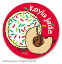 Christmas cookies small round stickersor labels 1.6'', personalized by Dinky Designs