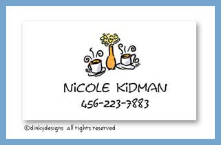 Dinky Designs Stationery Discounted - Coffee talk calling cards, personalized