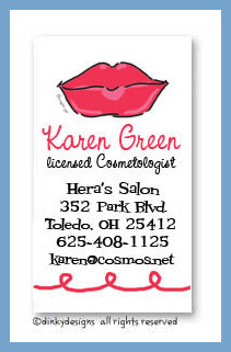 Dinky Designs Stationery Discounted - Dolly kisses calling cards, personalized