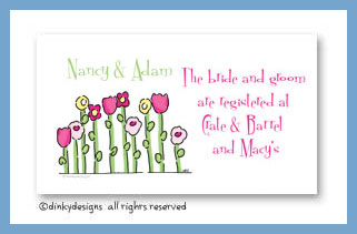 Dinky Designs Stationery Discounted - Petal pushers calling cards, personalized