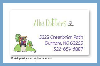 Dinky Designs Stationery Discounted - Tee time calling cards, personalized