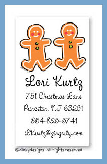 Dinky Designs Stationery Discounted - Gingerbread calling cards, personalized