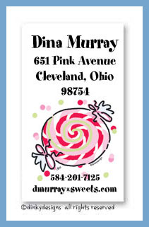 Dinky Designs Stationery Discounted - Peppermint calling cards, personalized