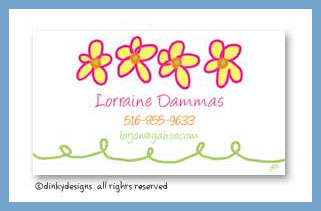 Dinky Designs Stationery Discounted - Daisy garden calling cards, personalized