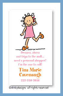 Dinky Designs Stationery Discounted - Call me jane calling cards, personalized