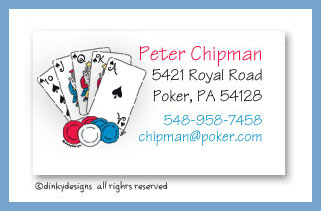 Dinky Designs Stationery Discounted - Texas hold 'em calling cards, personalized