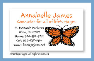 Dinky Designs Stationery Discounted - Monarch-y calling cards, personalized