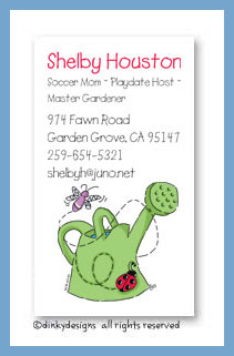 Dinky Designs Stationery Discounted - H2-Grow! calling cards, personalized