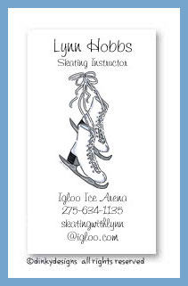 Dinky Designs Stationery Discounted - Figure 8 skates calling cards, personalized