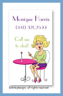 Dinky Designs Stationery Discounted - Monique blonde calling cards, personalized