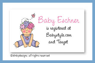 Dinky Designs Stationery Discounted - Hannah Bloom calling cards, personalized