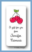 Dinky Designs Stationery Discounted - Cherry pickin' calling card stickers personalized