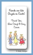 Dinky Designs Stationery Discounted - Angels calling card stickers personalized